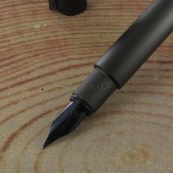 Stylo Plume Fine Faber Castell® "NEO" Aluminium Noir Mat