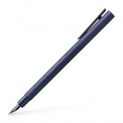 Stylo Plume Moyenne Faber Castell® "NEO" Aluminium Bleu Mat