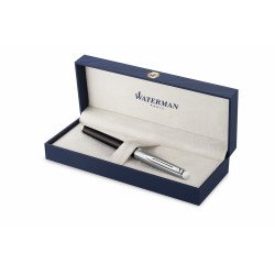 Stylo Plume Fine WATERMAN® Hémisphère Essentiel Acier Noir Mat