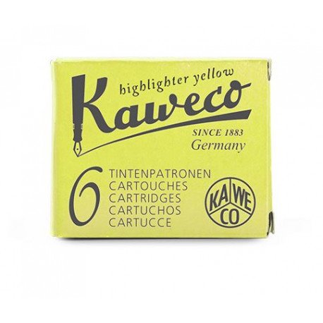 Cartouches KAWECO® Jaune Fluo - Boite de 6 Cartouches KAWECO® Jaune Fluo - Boite de 6