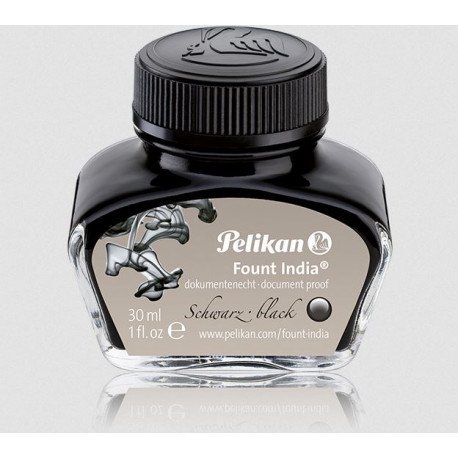 Flacon d'encre Fount India Noire 30 ml Pélikan® Flacon d'encre Fount India Noire 30 ml Pélikan®