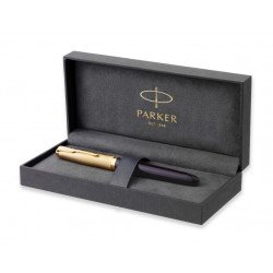 Stylo Plume Moyenne PARKER® 51 Prune & Or 18 carats