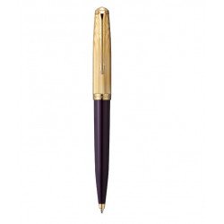 Stylo Plume Moyenne PARKER® 51 Prune & Or 18 carats