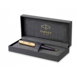Stylo Plume Moyenne PARKER® 51 Prune & Or 18 carats