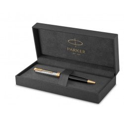 Stylo Bille PARKER® SONNET Noir & Métal Finition Or