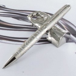 Stylo Bille Oberthur® Himalaya Nickel blanc