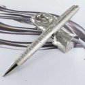 Stylo Bille Oberthur® Himalaya Nickel blanc