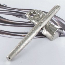 Stylo Roller Oberthur® Himalaya Nickel Blanc