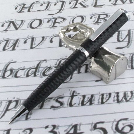 Stylo Bille Hugo Boss® Formation Herringbone Chrome Stylo Bille Hugo Boss® Formation Herringbone Chrome