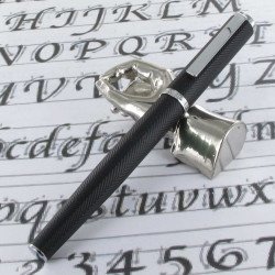 Stylo Roller Hugo Boss® Formation Herringbone Chrome