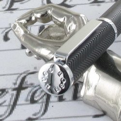 Stylo Roller Hugo Boss® Formation Herringbone Chrome