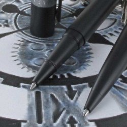 Parure Stylos Roller & Bille Hugo Boss® Gear MINIMAL Noir & Chrome