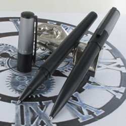 Parure Stylos Roller & Bille Hugo Boss® Gear MINIMAL Noir & Chrome