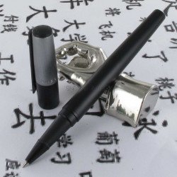 Stylo Roller Hugo Boss® Gear MINIMAL Noir & Chrome