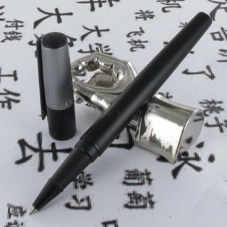 Stylo Roller Hugo Boss® Gear MINIMAL Noir & Chrome