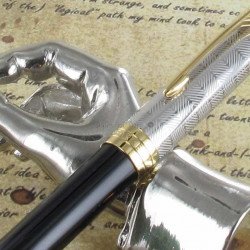Stylo Bille PARKER® SONNET Noir & Métal Finition Or