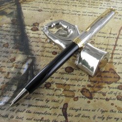 Stylo Bille PARKER® SONNET Noir & Métal Finition Or