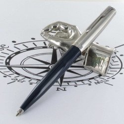 Stylo Plume Moyenne PARKER® 51 Bleu Nuit Chromé
