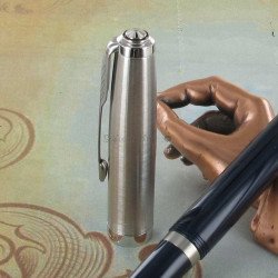 Stylo Plume Fine PARKER® 51 Bleu Turquoise Chromé