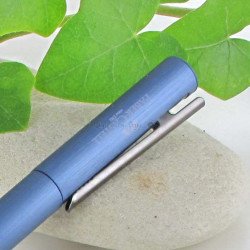 Stylo Plume Moyenne Faber Castell® "NEO" Aluminium Bleu Mat