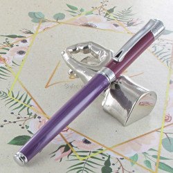 Parure stylos Plume & Bille Oberthur® "Blossom" Pourpre