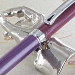 Parure stylos Plume & Bille Oberthur® "Blossom" Pourpre