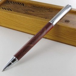 Coffret Stylo Bille Oberthur® "Canopée" Bois de Rose