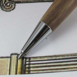 Stylo Bille Oberthur® "Olympe" Bois de Noyer + Etui trousse offert