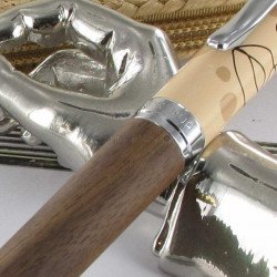 Stylo Plume Oberthur® "Olympe" Bois de Noyer + Etui trousse offert