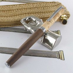 Stylo Plume Oberthur® "Olympe" Bois de Noyer + Etui trousse offert