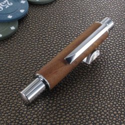 Stylo Bille Oberthur® "Ottawa" Télescopique Bois d'Acajou + Etui offert