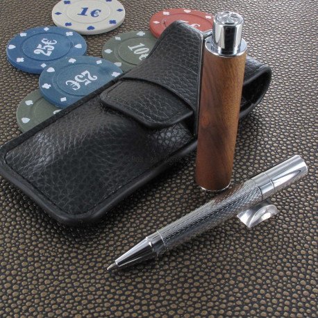 Stylo Bille Oberthur® "Ottawa" Télescopique Bois d'Acajou + Etui offert Stylo Bille Oberthur® "Ottawa" Télescopique Bois d'Acajou + Etui offert