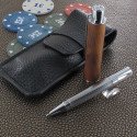 Stylo Bille Oberthur® "Ottawa" Télescopique Bois d'Acajou + Etui offert