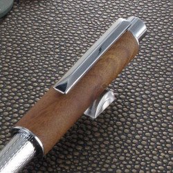 Stylo Bille Oberthur® "Ottawa" Télescopique Bois d'Acajou + Etui offert