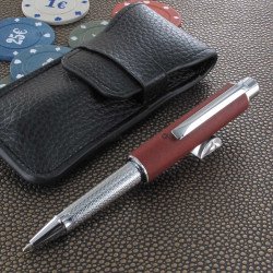 Stylo Bille Oberthur® "Ottawa" Télescopique Bois de Rose + Etui offert