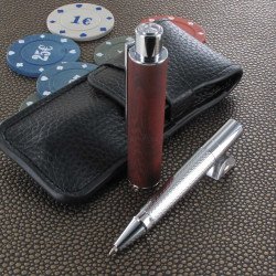 Stylo Bille Oberthur® "Ottawa" Télescopique Bois de Rose + Etui offert
