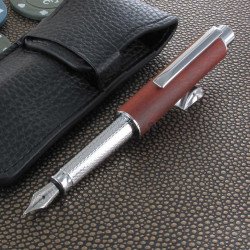 Stylo Plume Oberthur® "Ottawa" Télescopique Bois de Rose + Etui offert