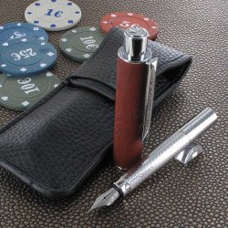 Stylo Plume Oberthur® "Ottawa" Télescopique Bois de Rose + Etui offert