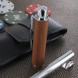 Stylo Plume Oberthur® "Ottawa" Télescopique Bois d'Acajou+ Etui offert