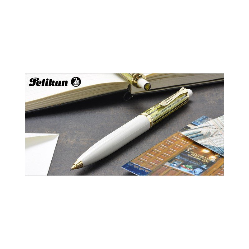 STYLO PORTE-MINE Ecaille de Tortue / blanc "série D400"