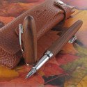 Stylo Roller Oberthur® "Quito" Bois d'Acajou + Etui trousse offert