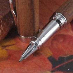 Stylo Roller Oberthur® "Quito" Bois d'Acajou + Etui trousse offert