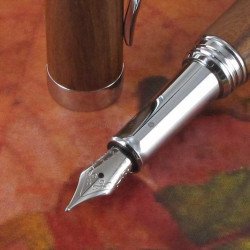 Stylo Plume Oberthur® "Quito" Bois d'Acajou + Etui trousse offert