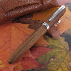 Stylo Plume Oberthur® "Quito" Bois d'Acajou + Etui trousse offert