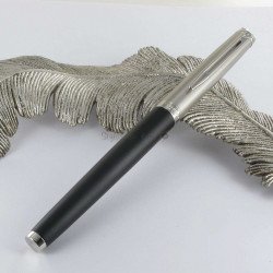 Stylo Plume Fine WATERMAN® Hémisphère Essentiel Acier Noir Mat