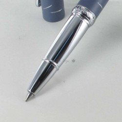 Coffret Stylo Roller Oberthur® "Palazzo" Denim + 2 recharges rollers offertes