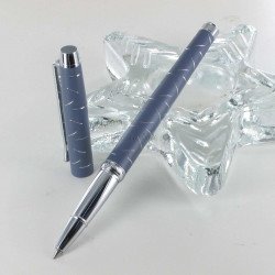 Coffret Stylo Roller Oberthur® "Palazzo" Denim + 2 recharges rollers offertes