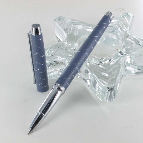 Coffret Stylo Roller Oberthur® "Palazzo" Denim + 2 recharges rollers offertes Coffret Stylo Roller Oberthur® "Palazzo" Denim + 2 recharges rollers offertes