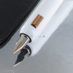 Stylo Plume Fine LAMY® DIALOG CC Laque Blanche + Etui cuir offert