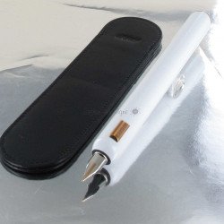 Stylo Plume Fine LAMY® DIALOG CC Laque Blanche + Etui cuir offert